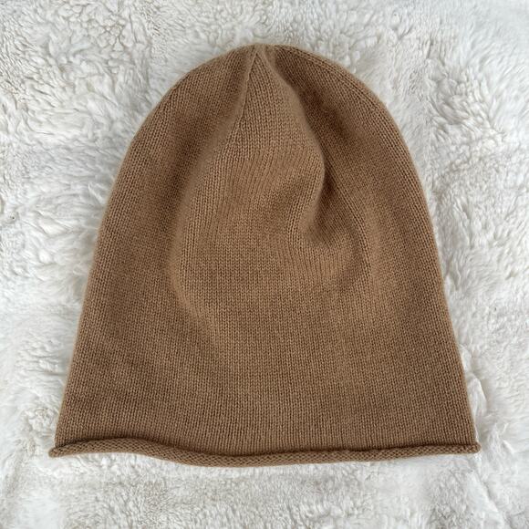 Polo Ralph Lauren Rolled Hem Wool Cashmere Beanie Hat Womens Knit Headwear - Picture 8 of 16